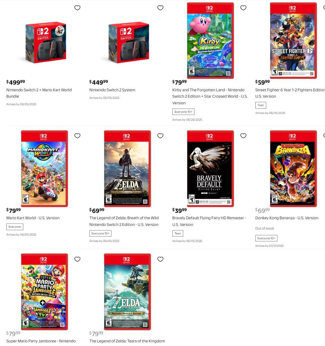 Walmart цены ns2